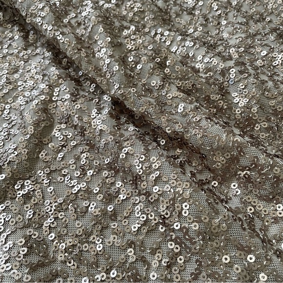 Amsale Dresses Amsale London Sequin Tulle Strapless Column Maxi Gown In Gold Sz8 - Picture 9 of 10